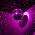 thumbnail image 5 of Efecto de iluminación de escenario colorido Bola de purpurina de espejo de 20 cm y 8 pulgadas, ligera, plateada, para fiestas navideñas D, 5 of 5