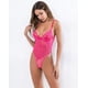 thumbnail image 3 of Lencería sexy con estampado hueco de encaje de Europa y Estados Unidos, color rojo rosa, 3 of 6