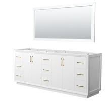 Wyndham Collection Wcf414184d-Cxsxx-M70 Strada 83" Double Free Standing Vanity Cabinet -