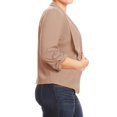 thumbnail image 2 of Women's Plus Size Lightweight Draped Neck Open Front Solid Blazer Jacket, 2 of 3