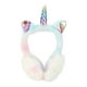thumbnail image 1 of 1 orejera de peluche con diseño de unicornio de dibujos animados, cálida y protectora para los oídos., 1 of 6