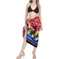 thumbnail image 3 of HAPPY BAY Women's Bikini Wraps Beach Wrap Sarong Swimwear Cover up Skirt Bathing suit Swimsuit Pareo for Women One Size Red_M74, 3 of 5