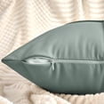 thumbnail image 3 of REGALWOVEN Pack of 2 Square Throw Pillow Covers Waterproof Modern Decorative Sofa Cushion Cases for Living Room, Bedroom Teal Grey 18" x 18", 3 of 6