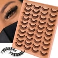 thumbnail image 2 of Curly False Eyelashes 20 Pairs Pack - Thick Natural Grafting Effect, Premium Lashes for Daily Makeup & Special Occasions, 2 of 17