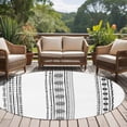 thumbnail image 5 of Black Geometric Round Area Rug 6 FT, Non Slip Bedroom Area Rug, Boho Lines White Modern Abstract Art Washable Soft Circular Carpet Floor Mat for Kitchen Dining Room Home Office Kids Room, 5 of 9