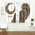 thumbnail image 2 of MKHERT Owl Celtic Moon Style Window Curtains Kitchen Curtain Room Bedroom Drapes Curtains 26x39 inch, 2 Piece, 2 of 3