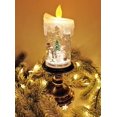 thumbnail image 4 of Eldnacele - Velas sin llama encendidas que funcionan con pilas, globo de nieve de Navidad, velas giratorias de agua con purpurina para decoración del hogar (Papá Noel) Zhivalor  HMHZ1913-2, 4 of 5