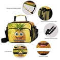 thumbnail image 4 of 6L Leakproof Lunch Tote with Thermal Lining Lunch Bag Picnic Cooler Bag Yellow Pineapple, 4 of 9