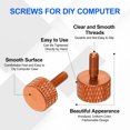 thumbnail image 3 of Uxcell Knurled Thumb Screw, Aluminum Alloy Flat Knurled Head Fasteners for PC Case Orange M3x8mm, 3 of 7