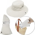 thumbnail image 3 of Sombreros para el sol para mujer con protección UV, plegables, con orificio para cola de caballo, 3 of 4