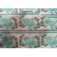 thumbnail image 4 of oneOone Cotton Silk Fabric Stripe|Leaves & Hen Block Print Fabric BTY 42 Inch Wide, 4 of 4