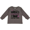 thumbnail image 3 of Inktastic I'm the Worlds Cutest Tax Deduction Pink Hearts Boys or Girls Long Sleeve Toddler T-Shirt, 3 of 5