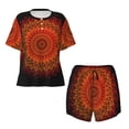 thumbnail image 4 of Lsque Mandala Women's Short-Sleeved Pajama Set - 2 Piece Soft and Lightweight Sleepwear Set-4X-Large, 4 of 9