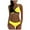 Yellow, variant on WREESH Womens Bikini Sets Bikini Splicing Color Block Two-Piece Swimsuit Beachwear Set Beach Bathing Suit Blue