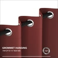 thumbnail image 5 of ZOPZO Blackout Curtains Set of 2, Thermal Insulated, Crimson Red, 52W x 95L Inch, Noise Reducing Energy Saving Window Drapes for Bedroom, 5 of 5