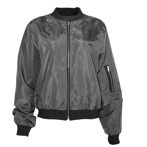 Women's Long Sleeve Polyester Windbreaker Jacket with Zipper and Pocket, Easy Wash