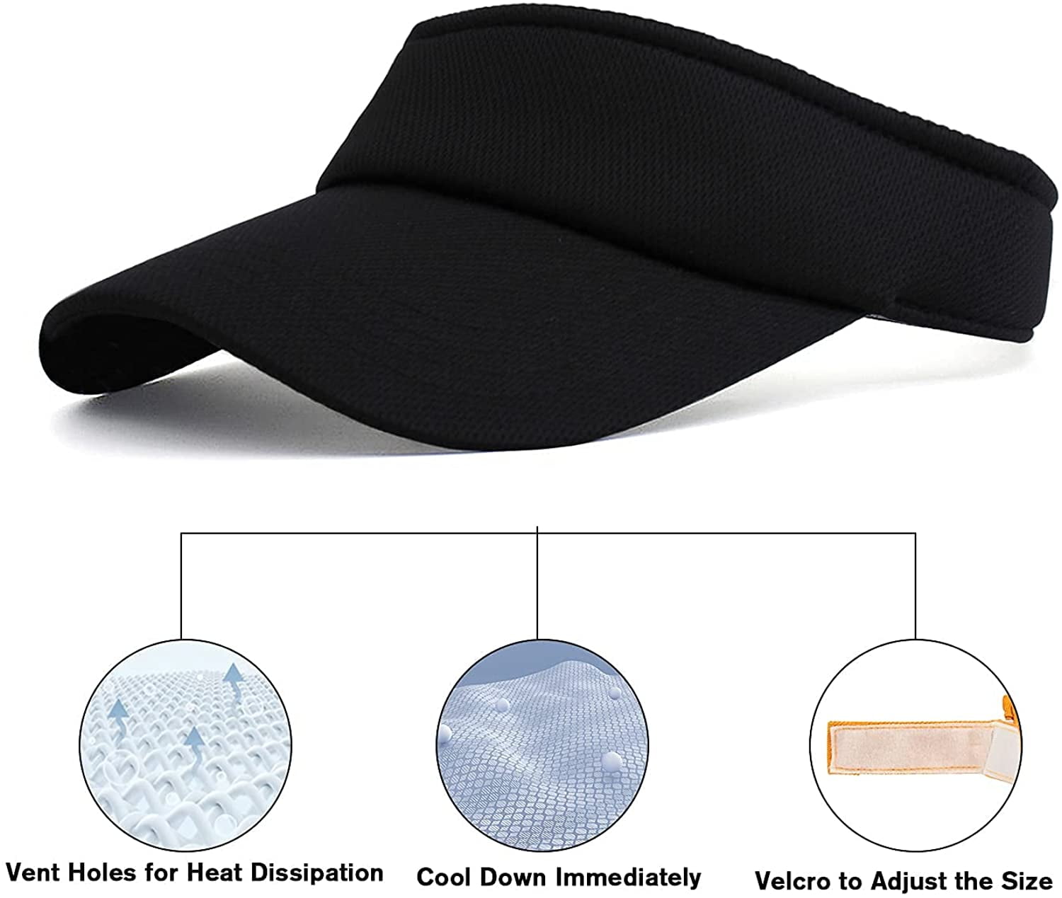 帽子 Brook Nylon Visor Hat Brook Nylon Visor Hat （BLACK）