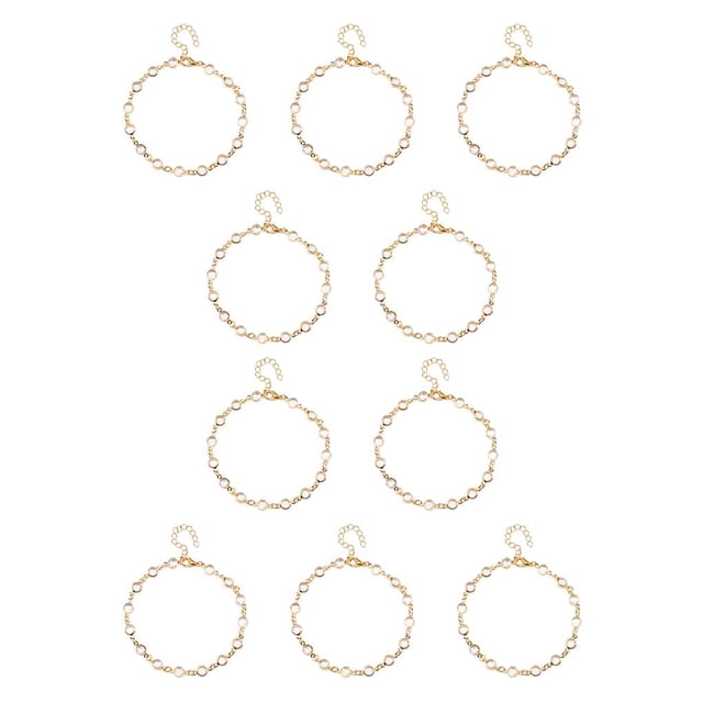Guardurnaity Tobillera con estilo con diamantes de imitación de tobillo Tobilleras de mujer Oro Type1 NO1