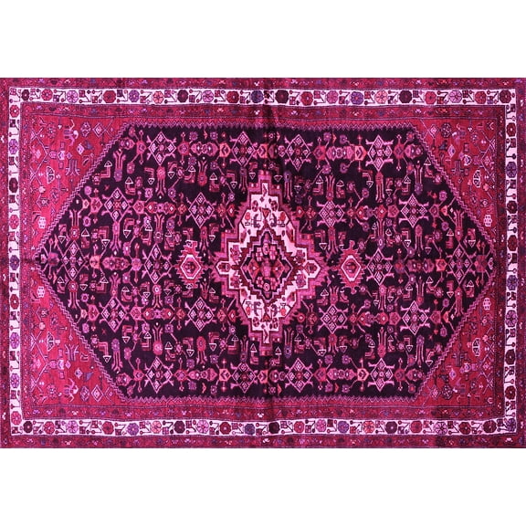 Ahgly Company Indoor Rectangle Persian Pink Traditional Area Rugs, 5' x 7'