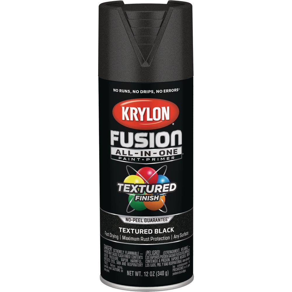 Krylon Fusion AllInOne Textured Spray Paint & Primer, Black