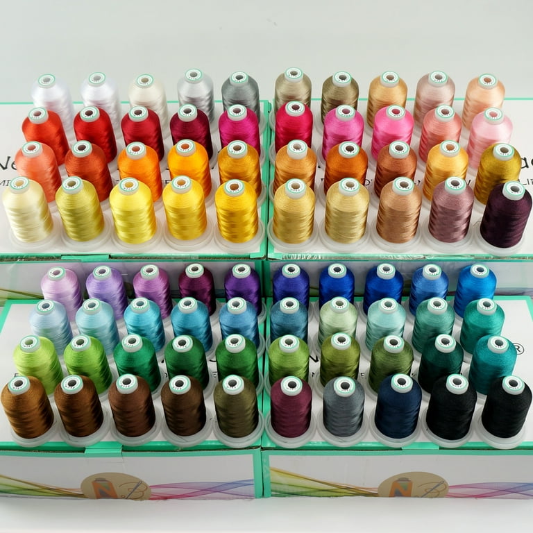 New brothread 80 Spools Polyester Embroidery Machine Thread Kit 1000M (1100Y) Each Spool - Colors Compatible with Janome and Robison-Anton Colors