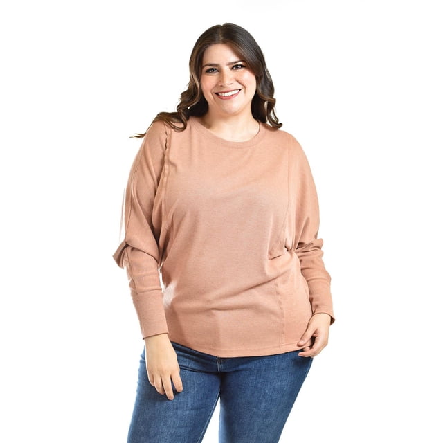 Blusa con manga kimino Roman Fashion /Tallas Extras, 1041 (Cafe) cafe 42