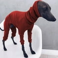 thumbnail image 3 of Solid Four-legged Rib Dog Clothes Turtleneck Pet Sweater for Whippet Italian Greyhound Winter Pullover Jumpsuit for Big Dogs, 3 of 4