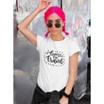 thumbnail image 2 of Handwriting Text Time To Travel T-Shirt Women -Image by Shutterstock, Female XX-Large, 2 of 4