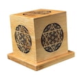 thumbnail image 1 of Incensario Caja Porta Incienso Soporte Madera Ornamento con Diseño y Función Multifuncional Adecuado para Regalo de Inauguración Decoración, 1 of 8
