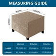 thumbnail image 2 of Eurhowing Square Ottoman Covers, Non-Slip Stretchable Jacquard Ottoman Slipcover, Pet Hair Resistant Furniture Protector for Folding Storage Stool, Beige, XL, 2 of 7