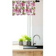 thumbnail image 3 of Ambesonne Pink Floral Window Valance, Blooming on Geometric, 54" X 18", Pale Olive Green Pink, 3 of 3