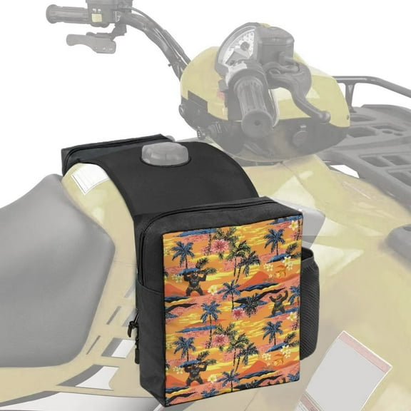 Uorisanigo ATV Saddle Bag, Waterproof Tropical Coconut Tree Motorcycle Tank Bag Front Saddlebag - Cargo Tank Bags Storage Luggage for ATV Dirt Bike Snowmobile Motorcycle
