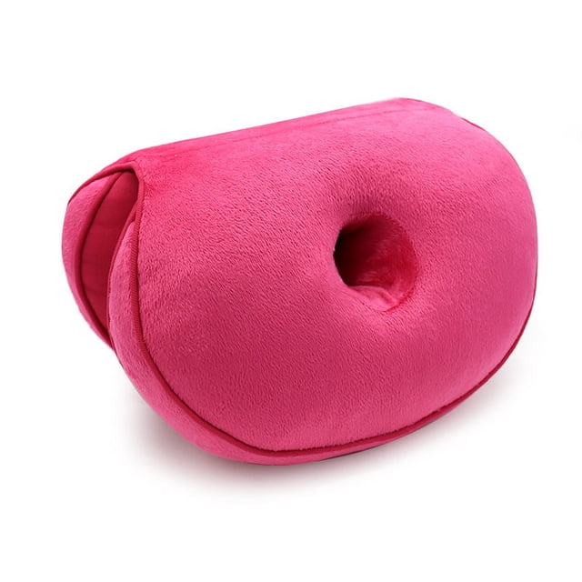 Cojín de cintura de oficina con hermoso cojín de felpa para glúteos, cojín de pedo doblado por la mitad, almohada de cojín de doble propósito