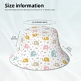 thumbnail image 3 of Yiaed Little Elephant Print Reflective Stripe Bucket Hat Unisex Funny Outdoor Fisherman Cap Beach Sun Hat, 3 of 5