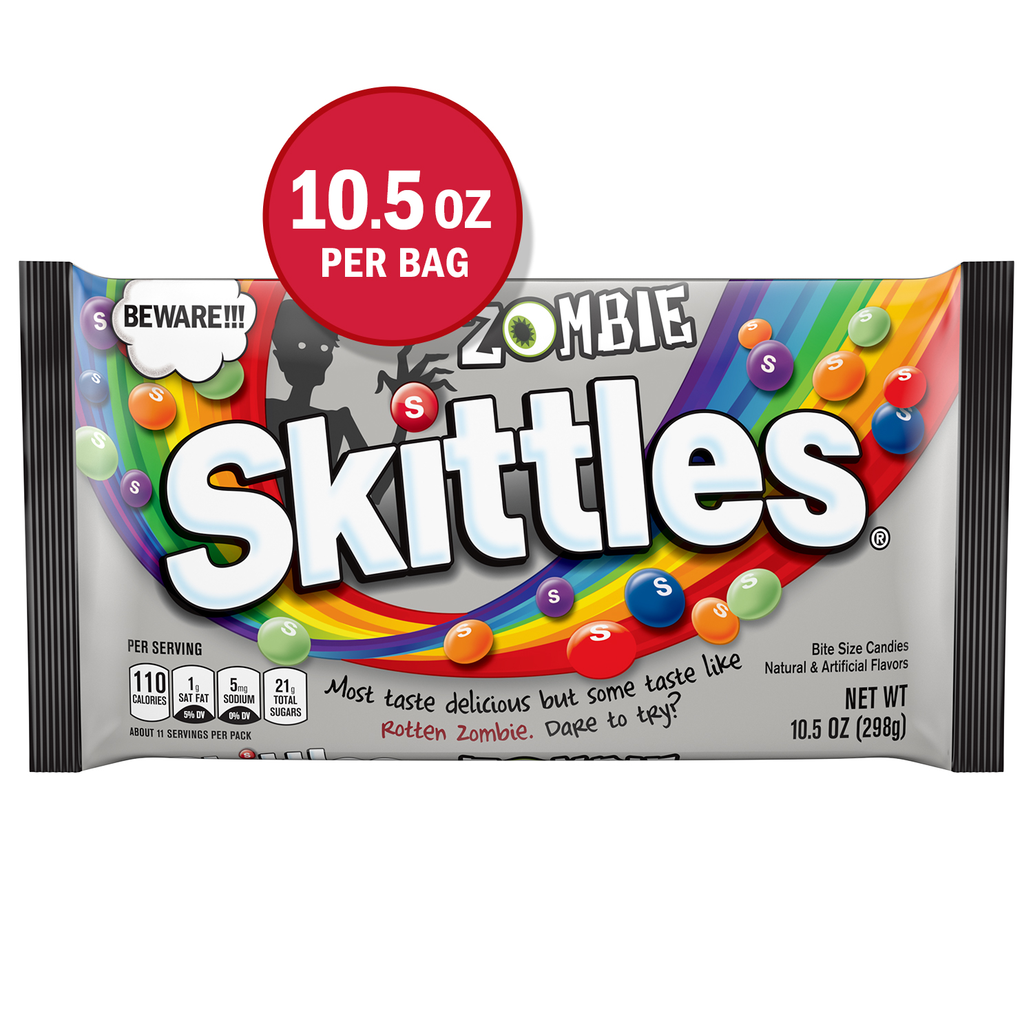 Zombie SKITTLES Halloween Candy, 10.5-Ounce Bag - image 2 of 8