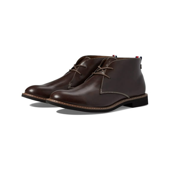 TOMMY HILFIGER Mens Brown Comfort Gervis Round Toe Block Heel Lace-Up Chukka Boots 11.5