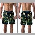 thumbnail image 3 of luoweisi Men's Beach Shorts Quick Dry Swim Trunks with Mesh Lining Plants under the Stars S, 3 of 5