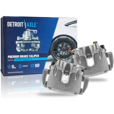 Detroit Axle - Front Brake Calipers w/Brackets Replacement for Dodge Durango Jeep Grand Cherokee - 2pc Set
