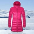 thumbnail image 4 of Uooqdmx Puffer Jacket Womens Winter Coats Solid Color Hooded Oversize Light Down Jacket Oversize Women's Down Jackets & Parkas Hot Pink 2XL, 4 of 4