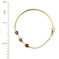 thumbnail image 2 of 18k Solid Yellow Gold Red Pink and Fuchsia Enamel Baby Bangle Bracelet  5.50 inches, 2 of 4