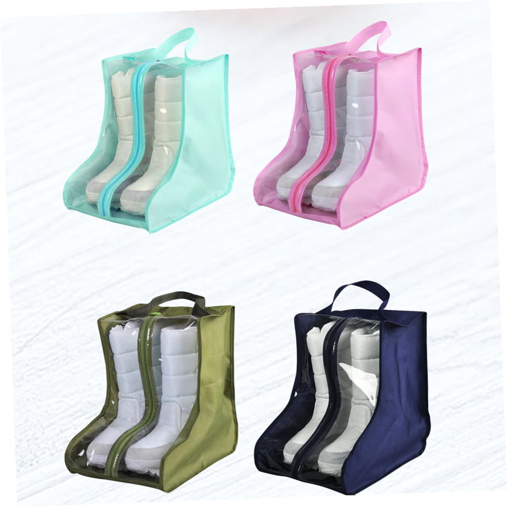 FOMIYES 4Pcs Water Resistant Shoes Storage Bags with Clear View Window Multipurpose Organizer Pouch