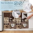 thumbnail image 5 of Coffee Time Cabinet Curtains for Kitchen 35"W x 35"L, Retro Coffee Beans Dark Brown Patchwork Laundry Sink Cabinets Magic Tape Short Curtain Privacy Panel for Bathroom Vanity Cabinets, 5 of 9