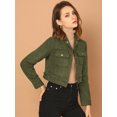 thumbnail image 2 of INSPIRE CHIC Veste Moto Courte en Faux Suède pour Femme à Col Rabattu, 2 of 6