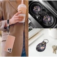 thumbnail image 5 of Yuyamidu Hummingbird Car Seat Cover Full Set Purple Flower Steering Wheel Cover Seat Belt Cover Headrest Covers Coaster Center Console Cover Keychain for Sedan SUV, 14 PCS, 5 of 7