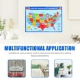 thumbnail image 5 of 2pcs Household Geography Poster Interesting Learning Poster Wear-resistant Geography Map Poster, 5 of 5