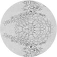 thumbnail image 1 of Ahgly Company Tapis d'Intérieur Lavables en Machine, Ronds, Transitionnels, Gris Platine, 5' Ronds, 1 of 7