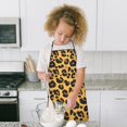 thumbnail image 4 of Yellow and Black Of Leopard Print Kids Aprons for Girls and Boys,Adjustable Neck Strap Toddler Aprons for Kids Cooking Baking, 4 of 6