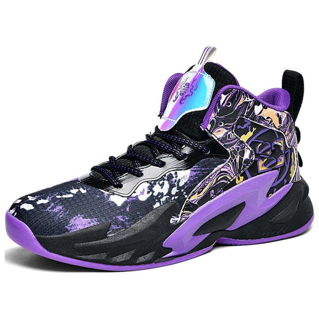BINQER Zapatillas de baloncesto de caña alta for hombre, zapatillas deportivas for correr al aire libre y tenis