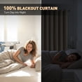 thumbnail image 4 of 100% Blackout Curtains 52x63 in Set of 2, Faux Linen Textured Curtains for Bedroom Living Room, Thermal Insulated Window Drapes with Grommet, Room Darkening & Privacy Protection,Natural Beige, 4 of 7