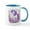 White/Blue Inside, variant on CafePress - Adorable Floral Unicorn - 11 oz Ceramic Mug - Novelty Coffee Tea Cup